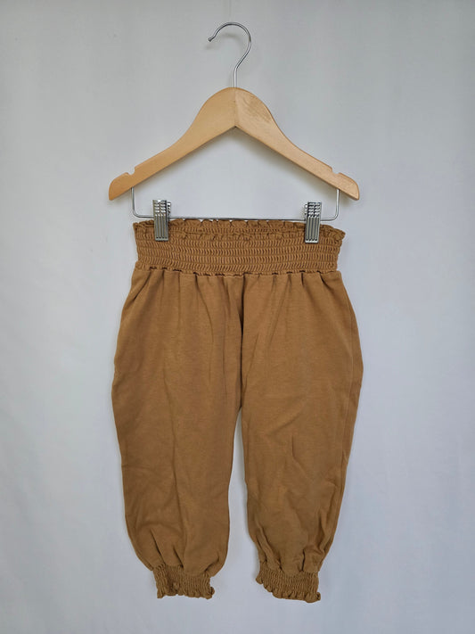 Kate Quinn Caramel Organic Cotton Baggy Pants • 3T