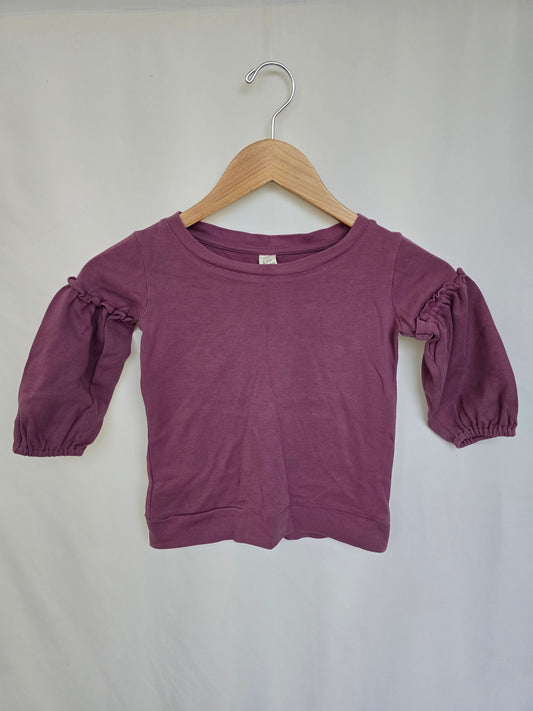 Kate Quinn Purple Organic Cotton Crew • 3T