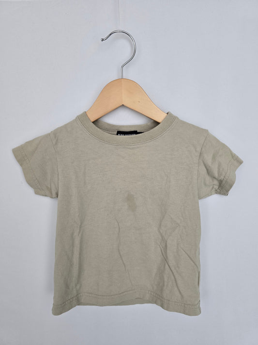 PLAY Beau Hudson Taupe Basic Tee • 6-12 months