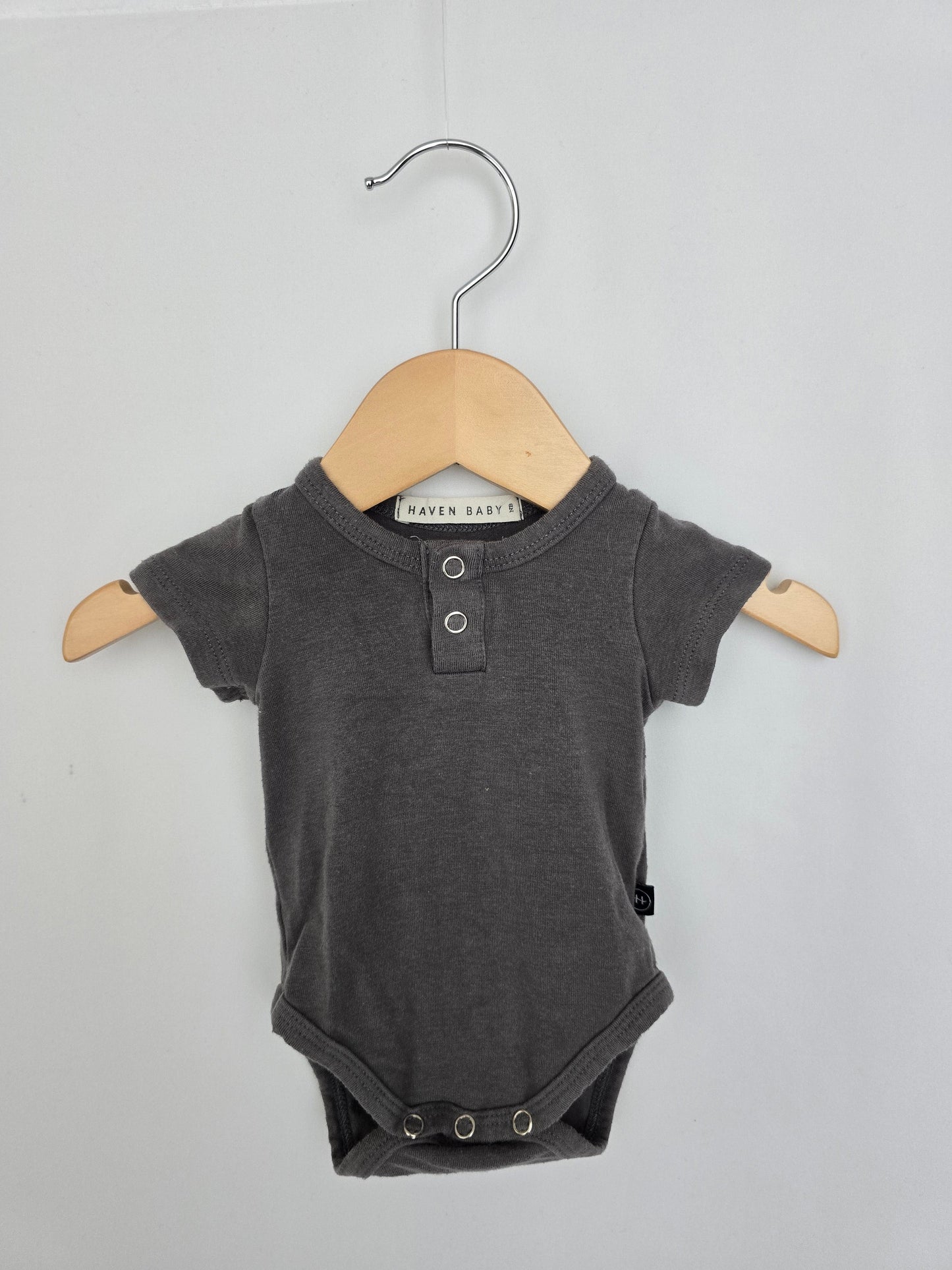 Haven Baby Grey Bamboo Bodysuit • Newborn