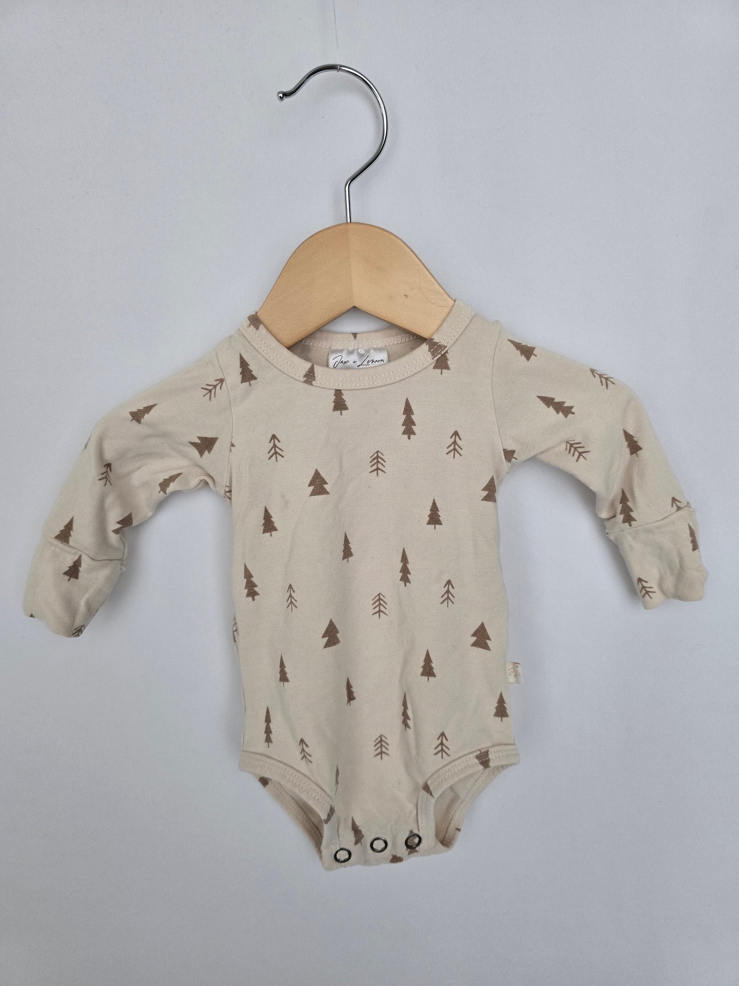 Jax & Lennon Winter Trees Bodysuit *stains* • Newborn