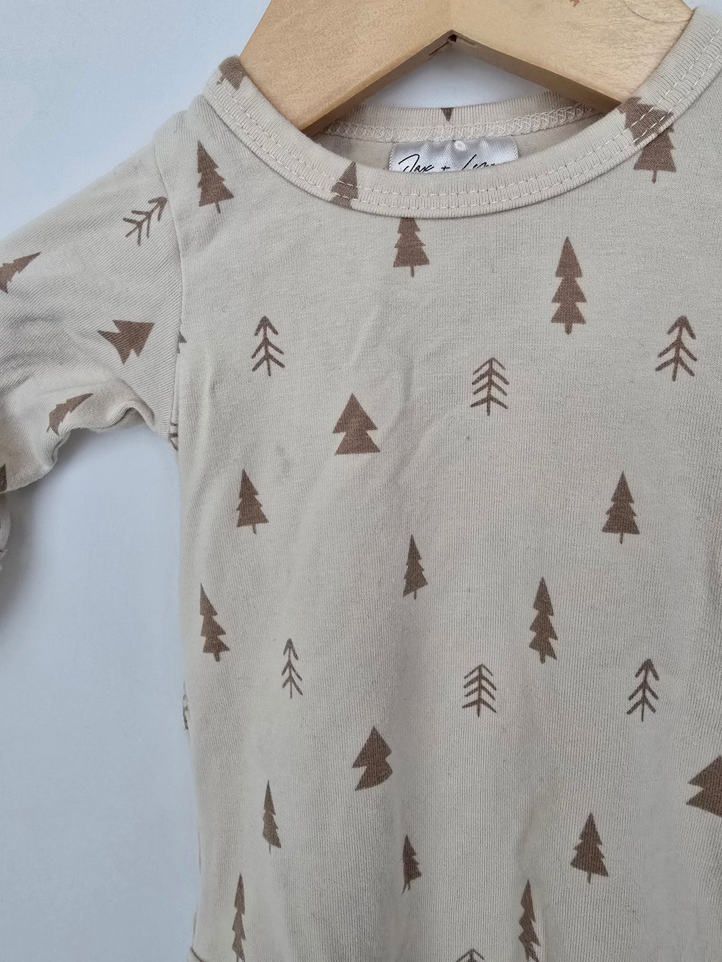 Jax & Lennon Winter Trees Bodysuit *stains* • Newborn