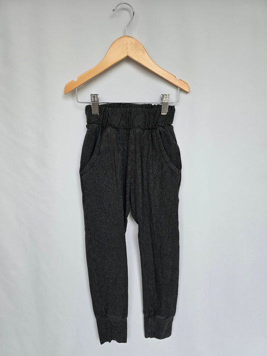 Small Shop Handmade Grey Bamboo Joggers • 3-4 years