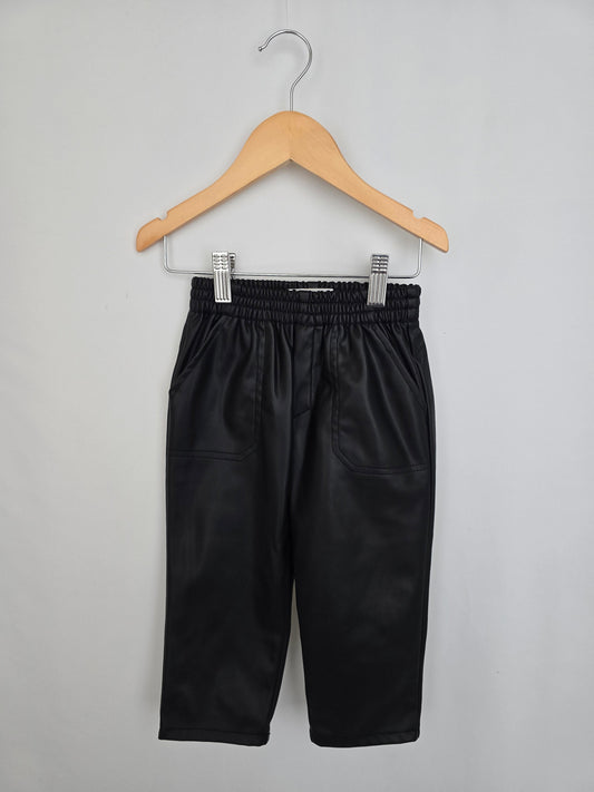 Zara Pleather Pants • 2-3 years