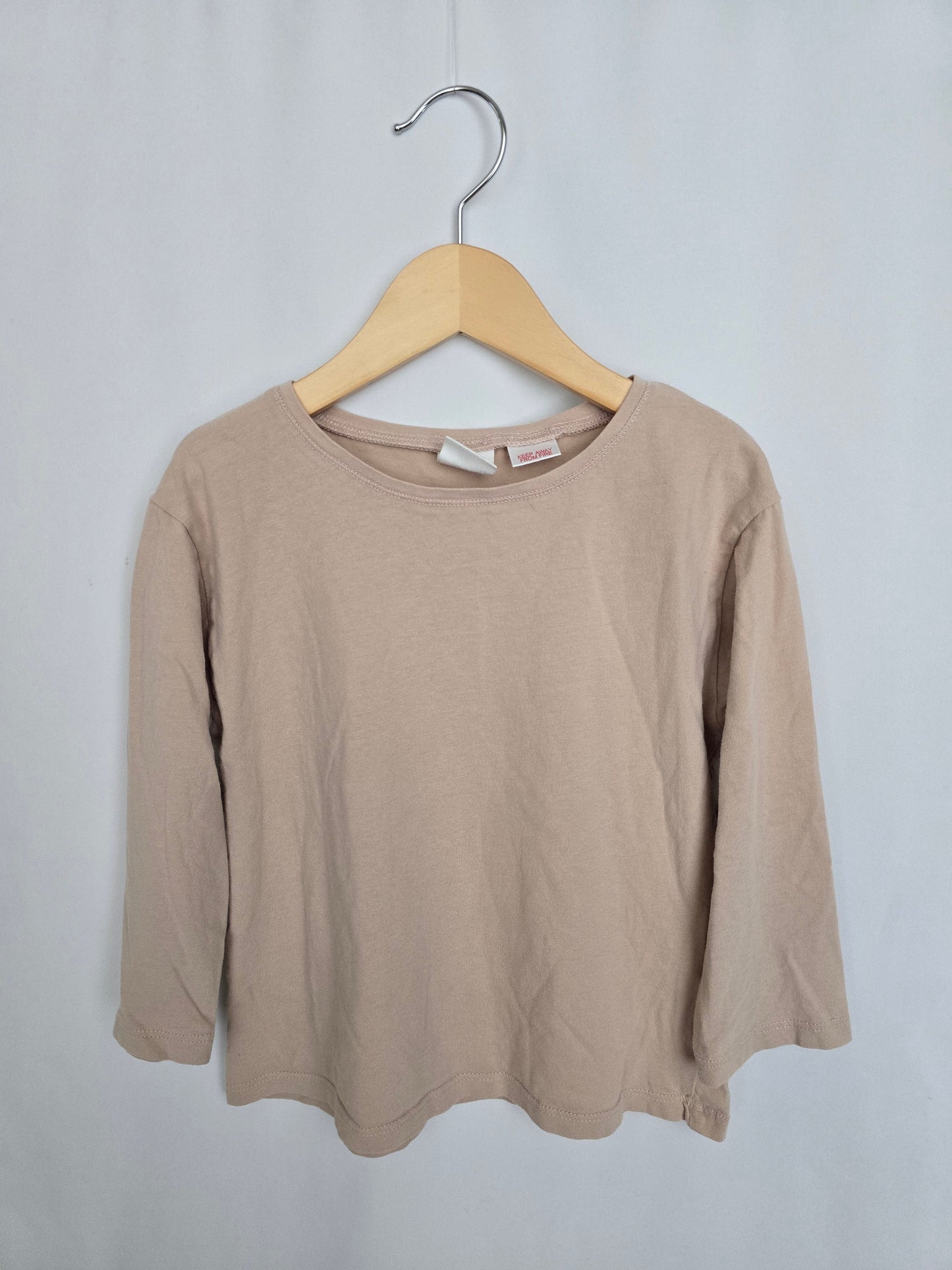 Zara Tan Long Sleeve Shirt • 4-5 years