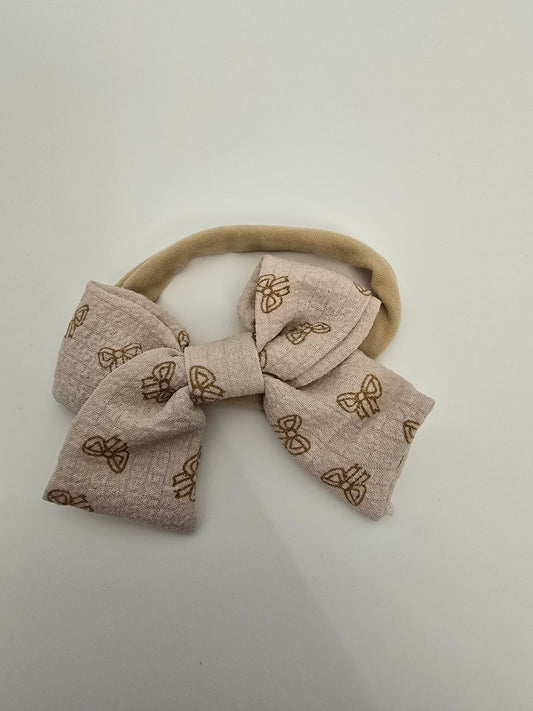Cream Bow Headband
