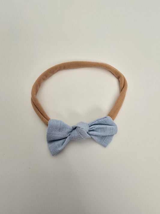 Baby Blue Bow Headband