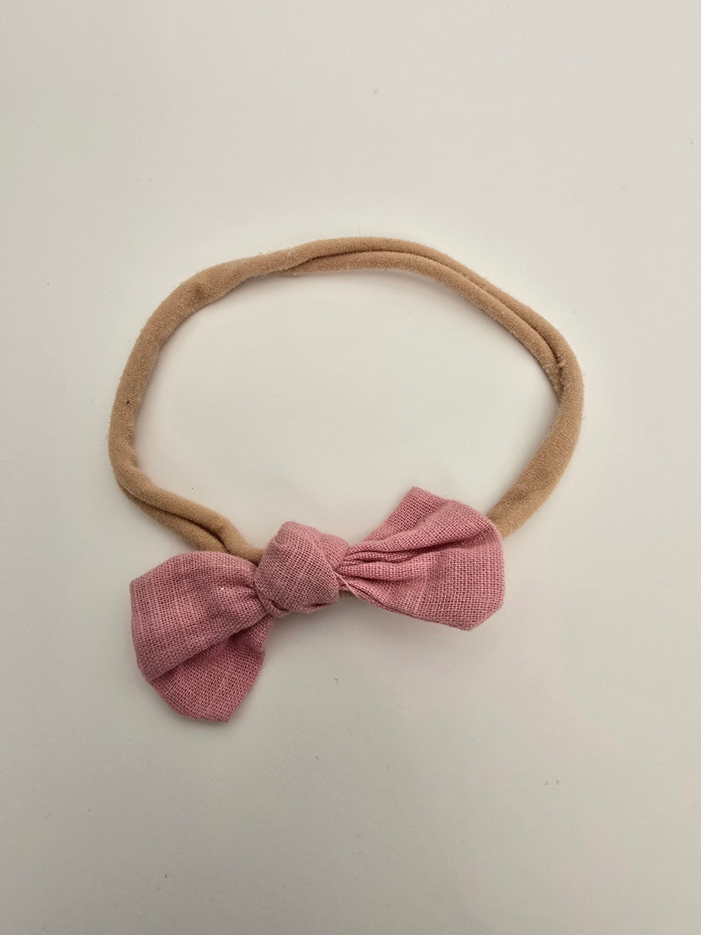 Dusty Pink Bow Headband