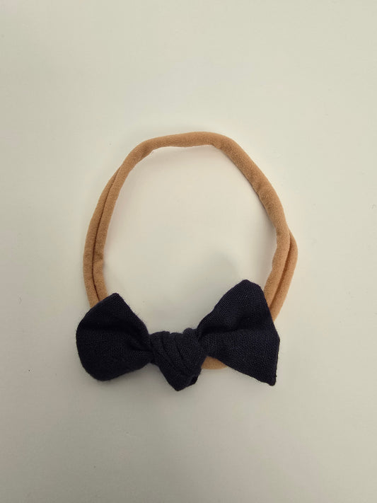 Navy Blue Bow Headband