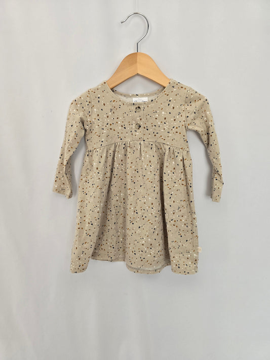 Jax & Lennon Speckle Long Sleeve Dress • 6-12 months