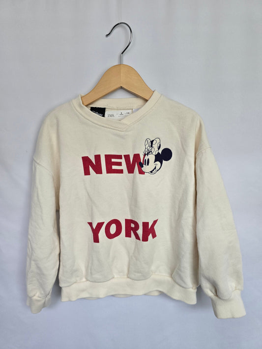 Zara Disney New York Minnie Crewneck Sweater • 6 years