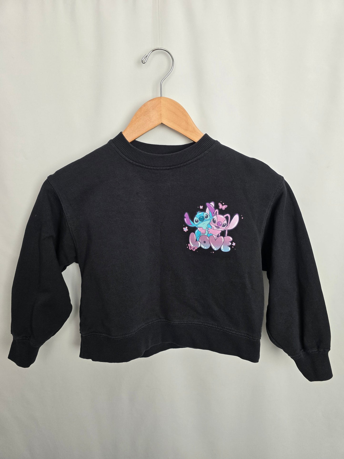 Zara Disney Stitch Crop Sweater • 8-9 years