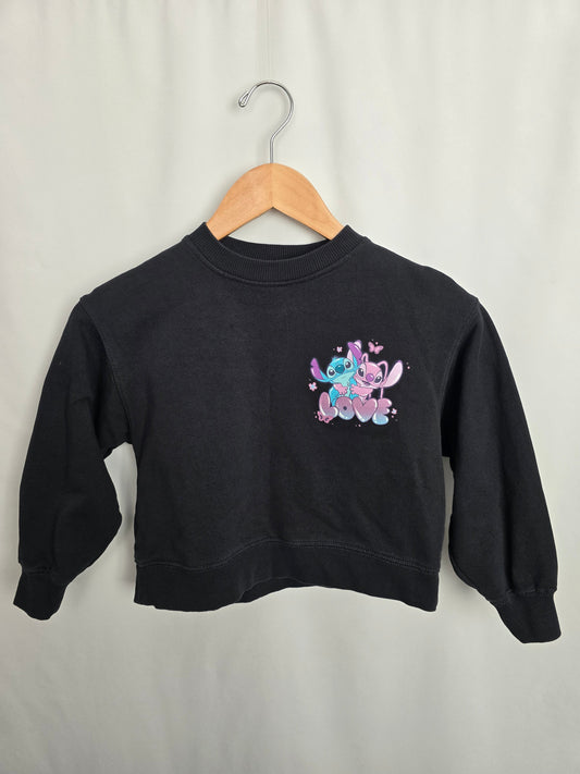 Zara Disney Stitch Crop Sweater • 8-9 years