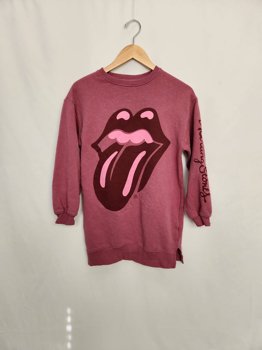 Zara The Rolling Stones Pink Tunic Sweater • 11-12 years