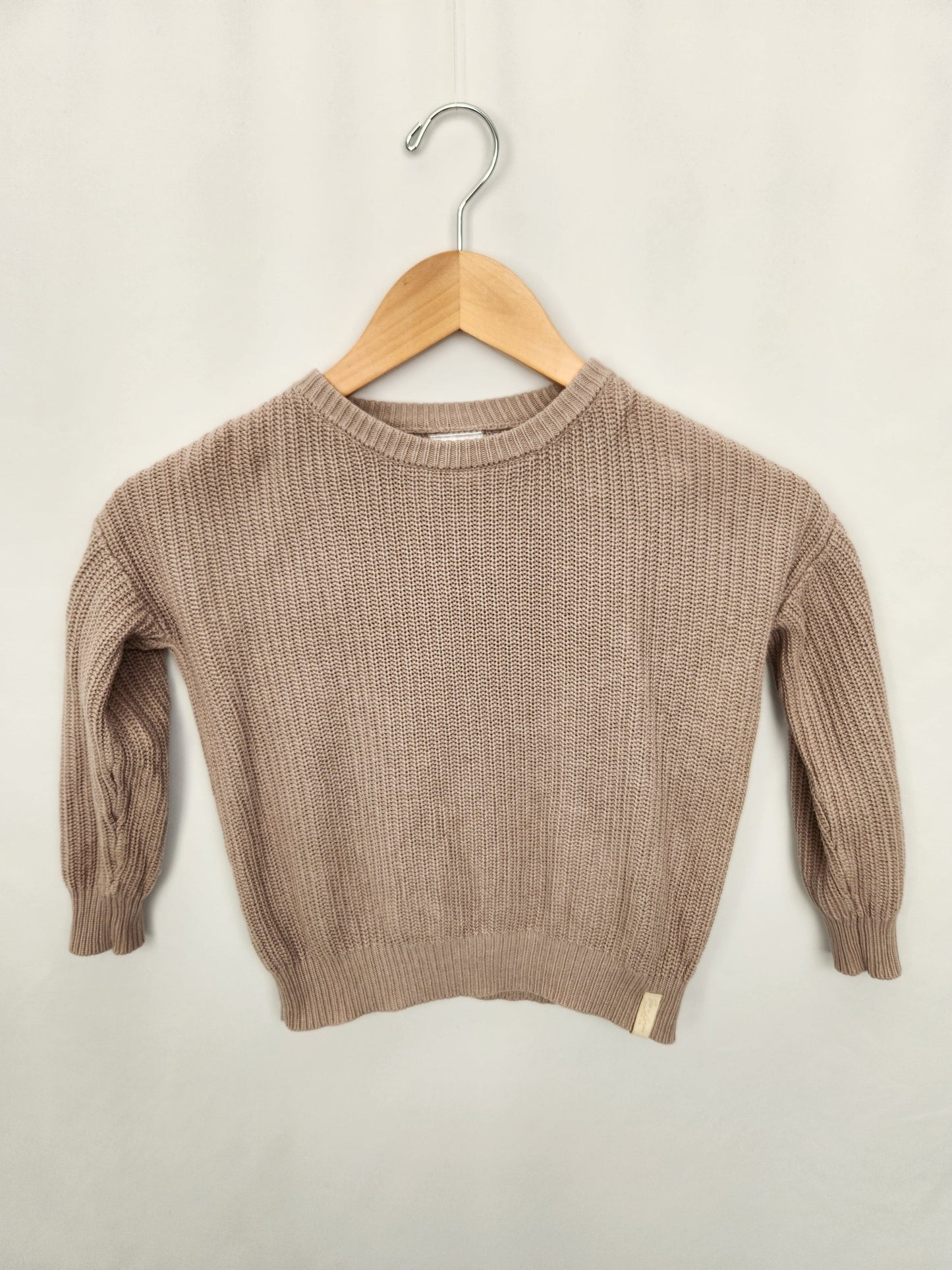 Jax & Lennon Fog Knit Sweater • 3-4 years