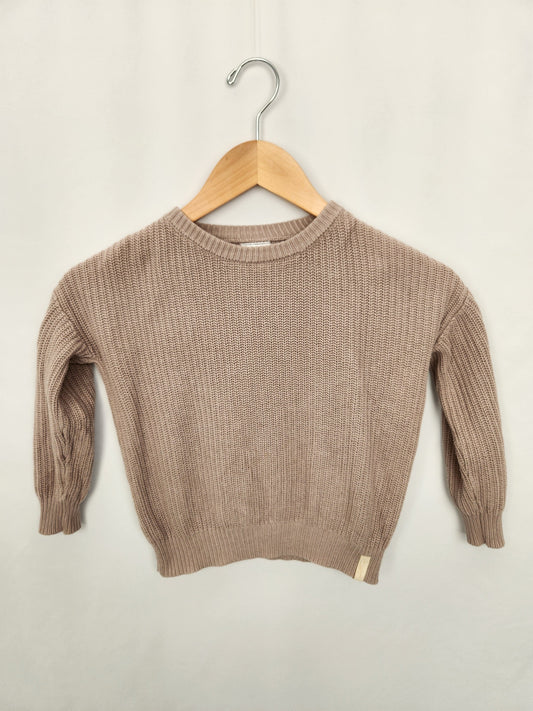 Jax & Lennon Fog Knit Sweater • 3-4 years