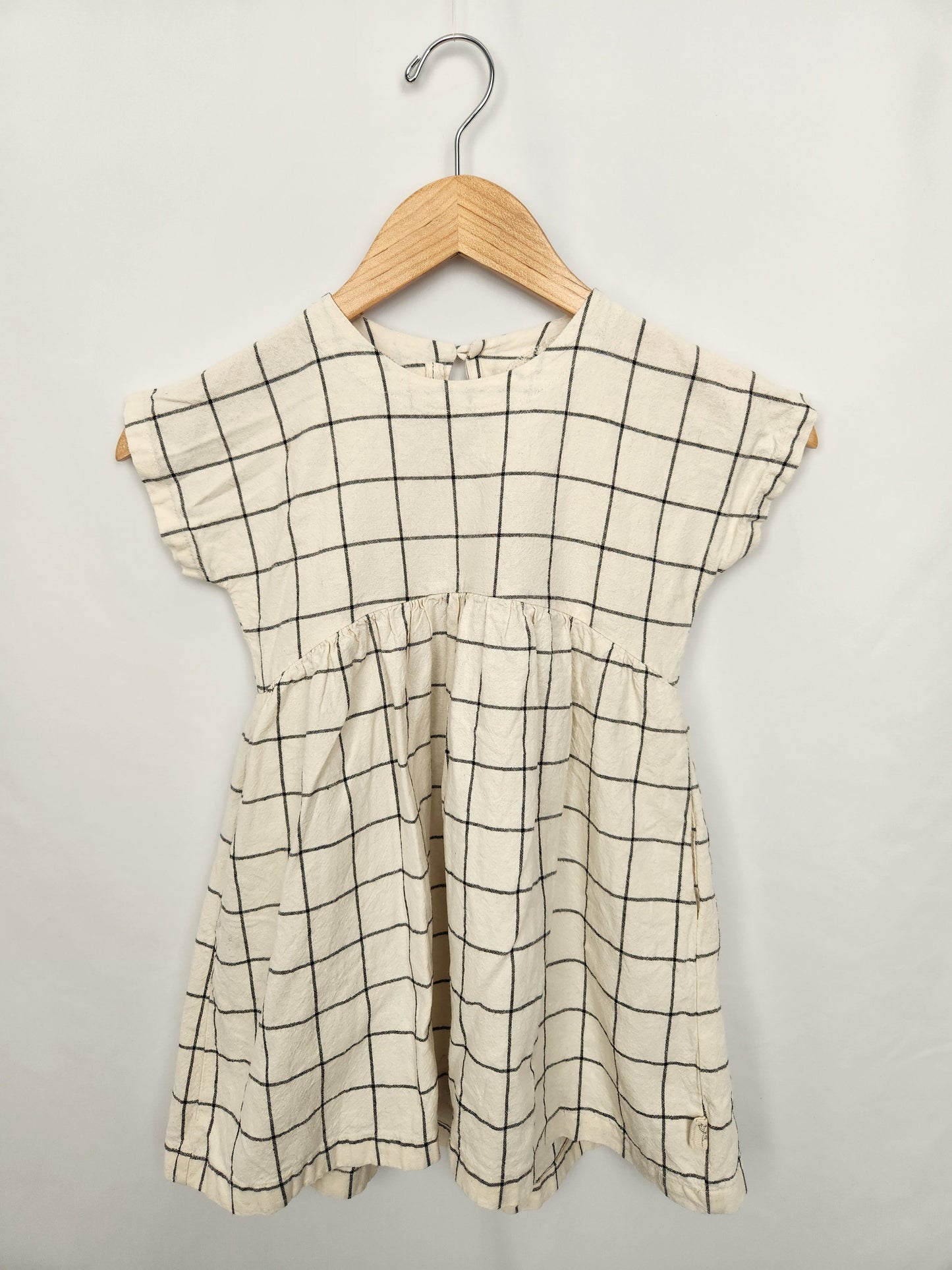 June Isle Linen Checker Dress • 5T
