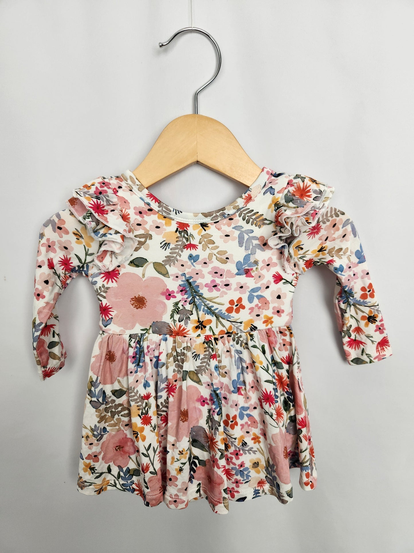 Little Sleepies Floral Dress with Onesie Closure • 0-3 months
