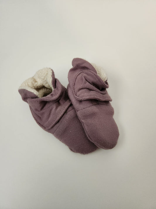 Jax & Lennon Purple Terry Booties • Newborn
