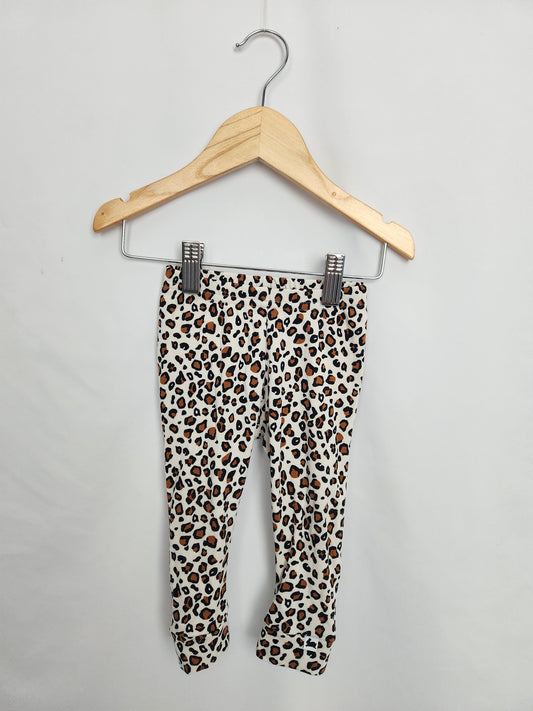 Little & Lively Snow Leopard Leggings • 6-9 months