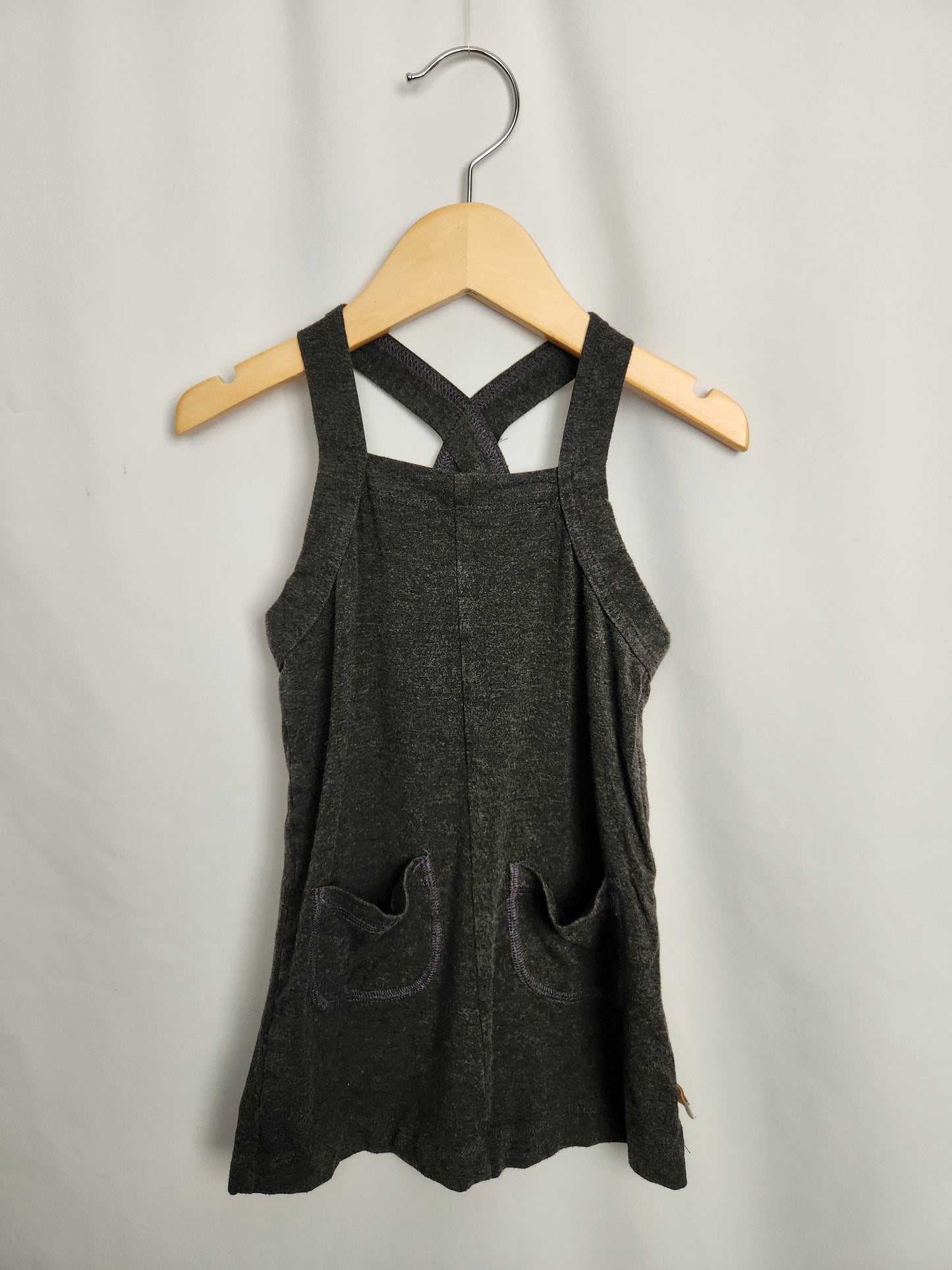 Jax & Lennon Dark Grey Bamboo Jumper Dress • 18-24 months
