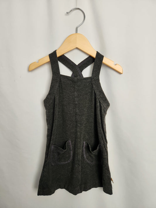 Jax & Lennon Dark Grey Bamboo Jumper Dress • 18-24 months