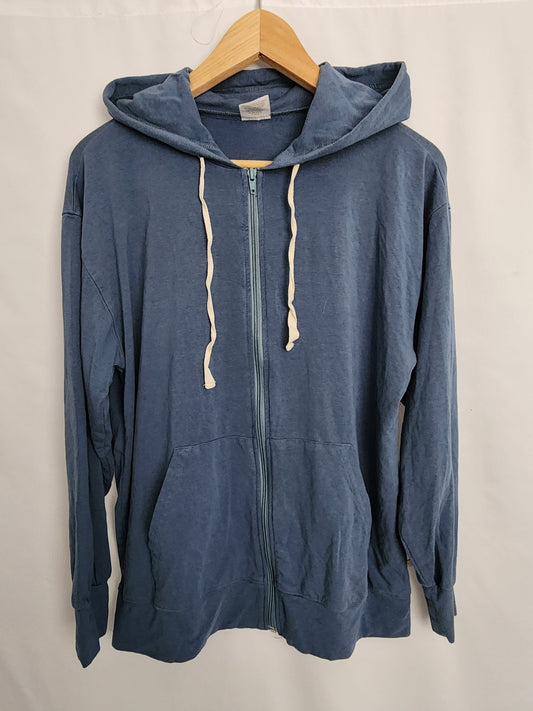 Jax & Lennon Blue Bamboo Zip Hoodie • X-Small