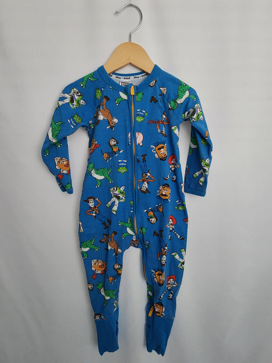 Bonds Disney Blue Toy Story Wondersuit • 12-18 months