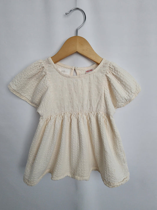 Zara Ivory Crochet Peplum Blouse • 3 years