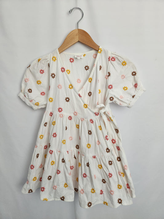 Seed White Floral Dress • 5 years