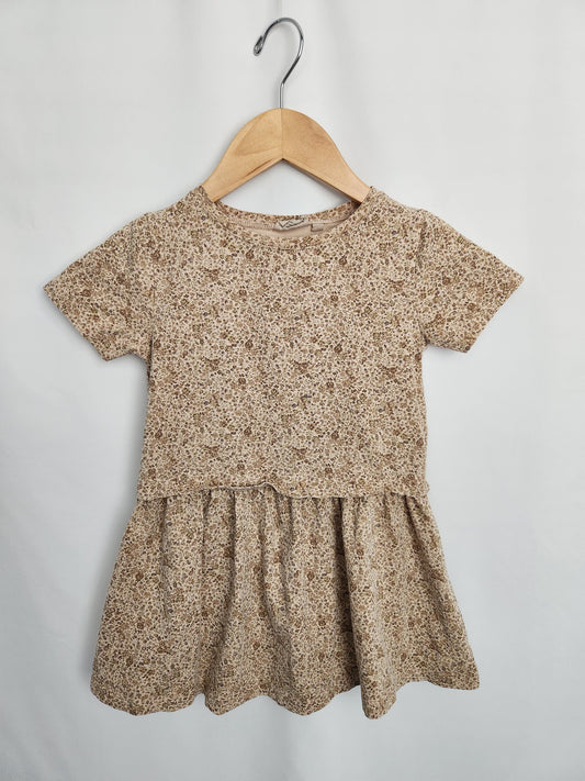 Wheat Floral Peplum Dress • 4 years