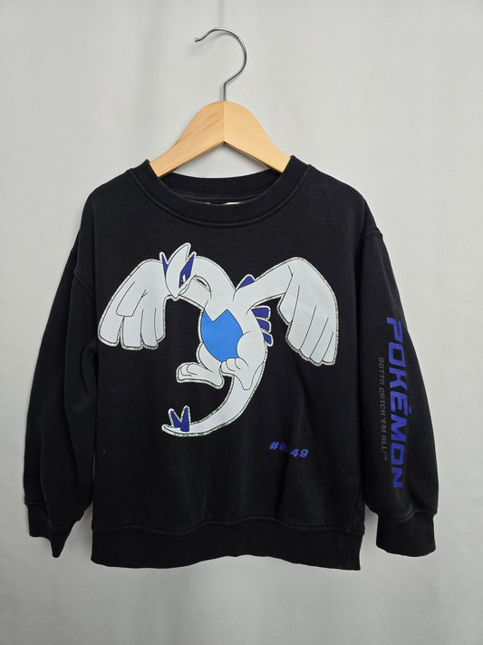 H&M Black Pokemon Lugia Crewneck • 4-6 years