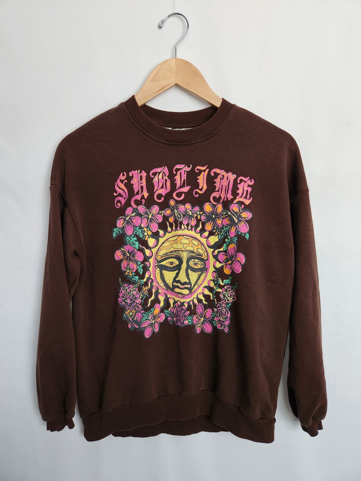 H&M Brown Sublime Oversized Crewneck • 10-12 years