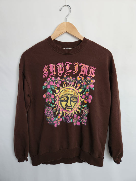 H&M Brown Sublime Oversized Crewneck • 10-12 years