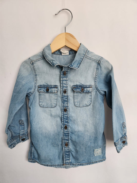 H&M Denim Shirt • 1-2 years