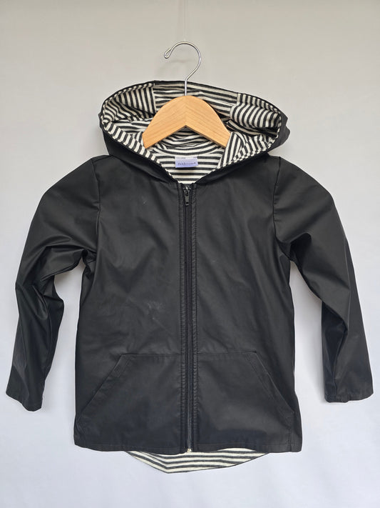 Jax & Lennon Black Jersey Lined Raincoat • 4-5 years