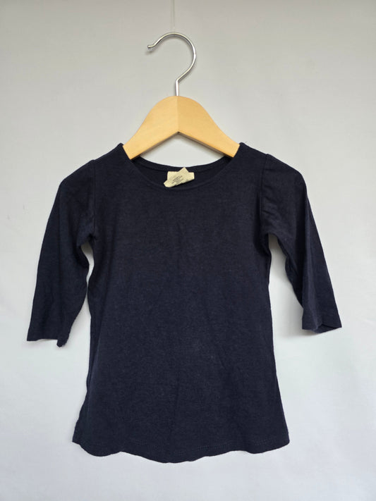 Nest & Nurture Navy Long Sleeve Shirt • 4 years