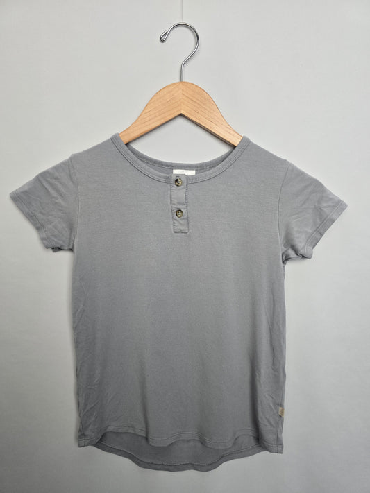 Jax & Lennon Powder Blue Button Down T-shirt • 5-6 years