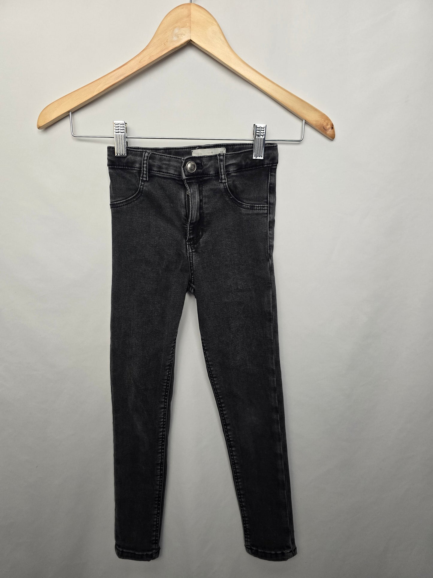 Zara Black Distressed Skinny Denim • 8 years