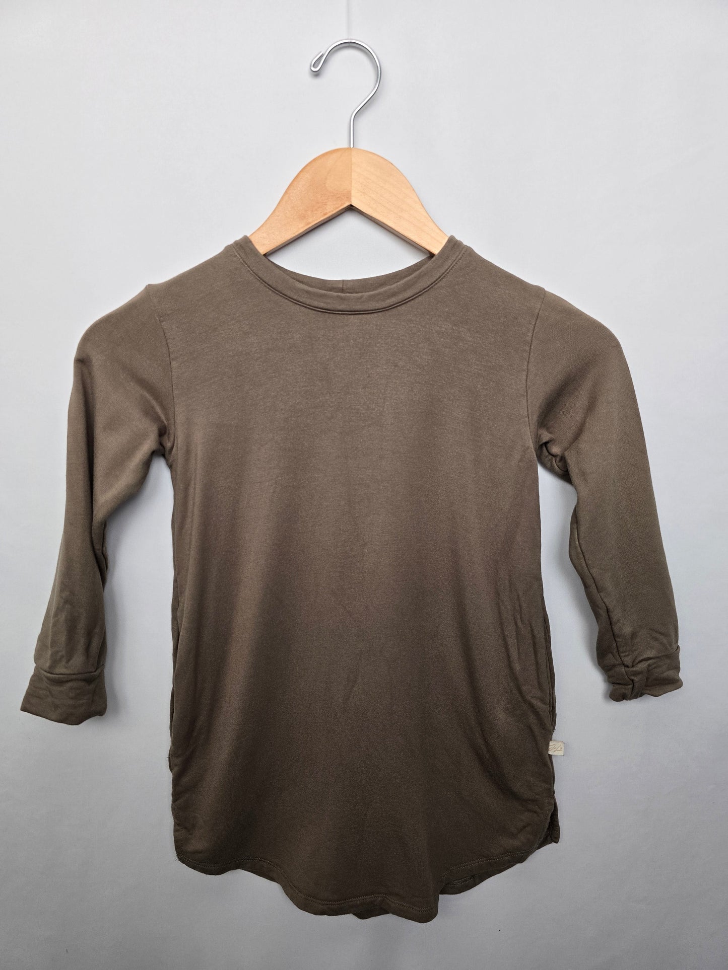 Jax & Lennon Olive Green Pocket Sweater Dress • 4-5 years