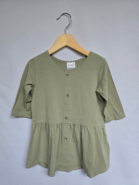 Jax & Lennon Mint Peplum Top • 4-5 years