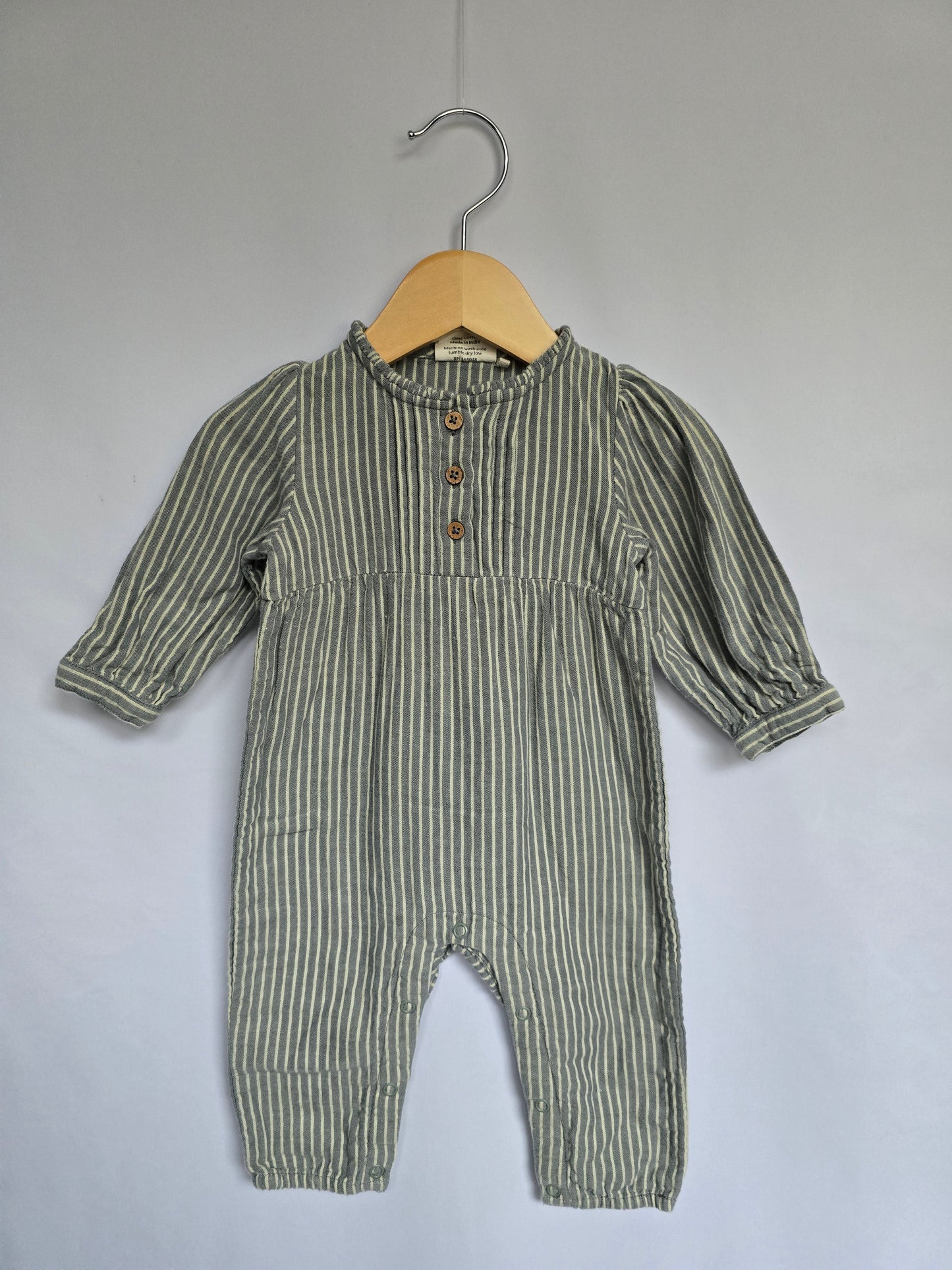 City Mouse Organic Cotton Stripe Romper • 6-9 months