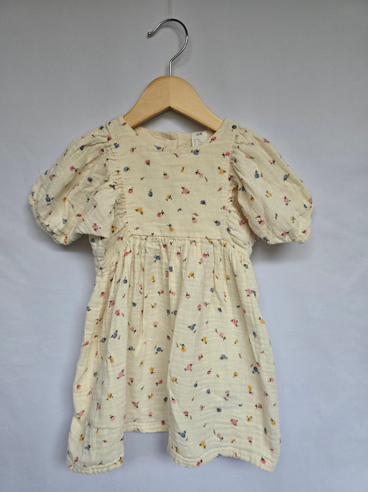 H&M Floral Cotton Dress • 12-18 months