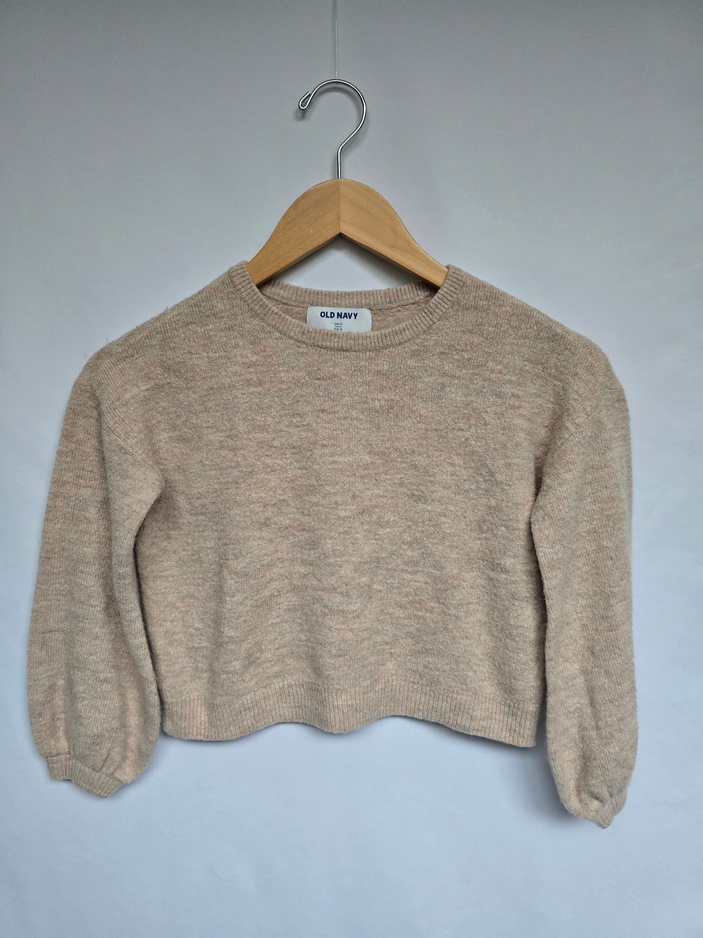 Old Navy Oat Soft Knit Cropped Sweater • 6-7 years