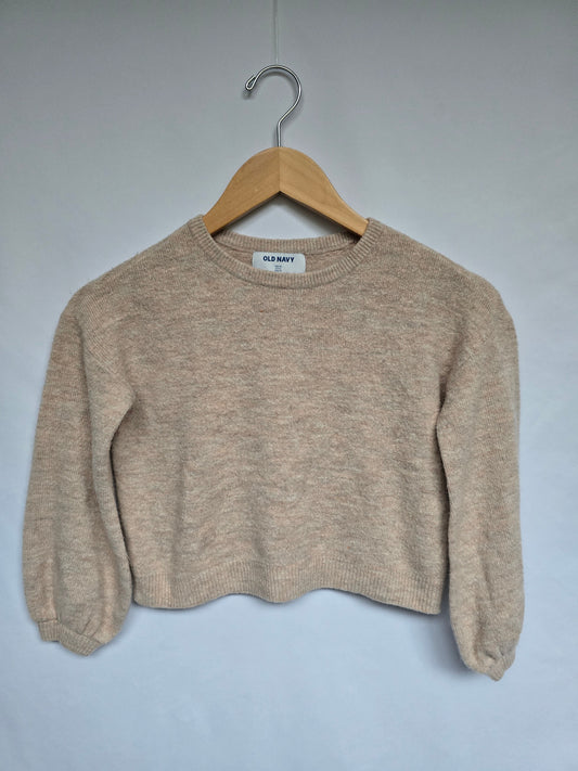 Old Navy Oat Soft Knit Cropped Sweater • 6-7 years
