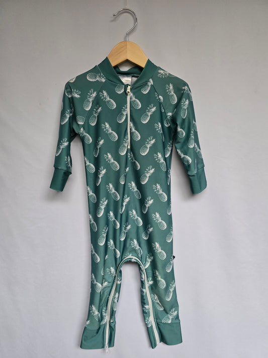 Honeysuckle Pineapple Sunsuit • 18-24 months