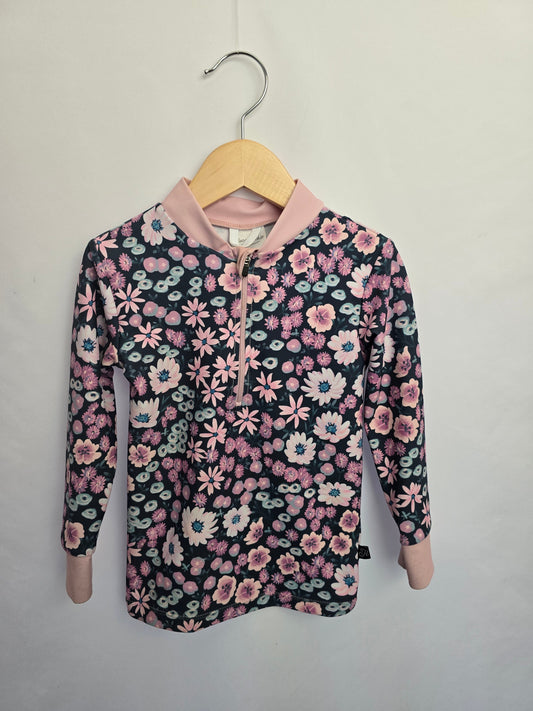 Honeysuckle Floral Rashguard • 4-5 years