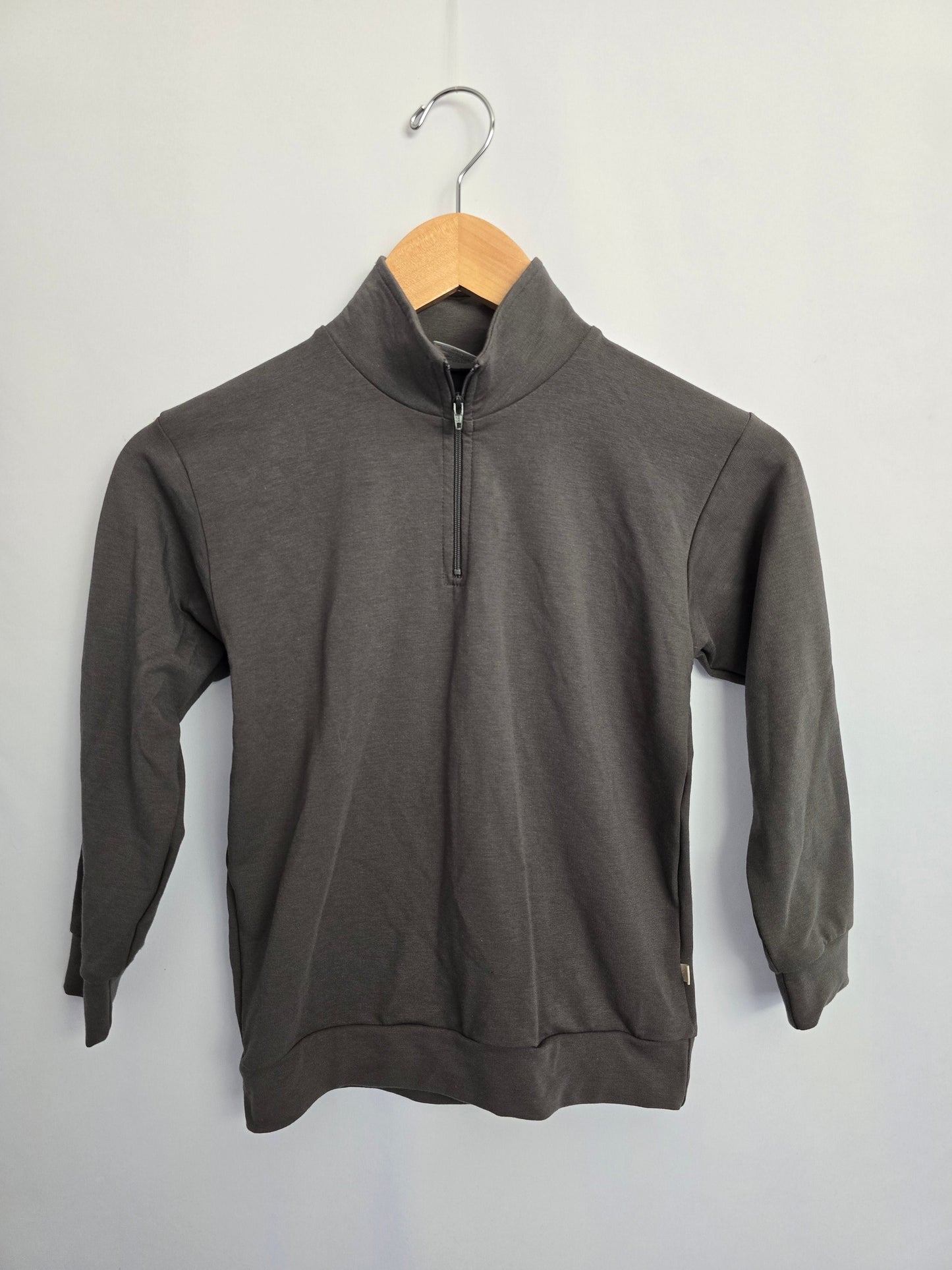Jax & Lennon Dark Grey 1/4 Zip Sweater • 5-6 years