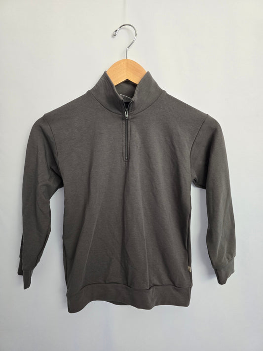 Jax & Lennon Dark Grey 1/4 Zip Sweater • 5-6 years
