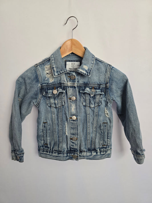 Tattrd Threads Distressed Denim Jacket • 4-5 years